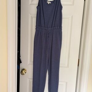 Max Studio Denim Blue Sleeveless Jumpsuit